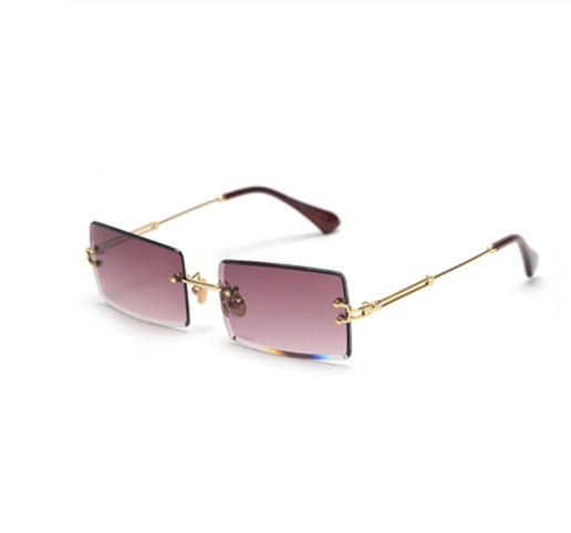 WW | Modische Rechteckige Sonnenbrille Im Retro Stil