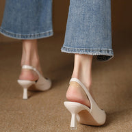 WW | Einfarbige, Temperamentvolle High Heels mit Spitzer Zehenpartie