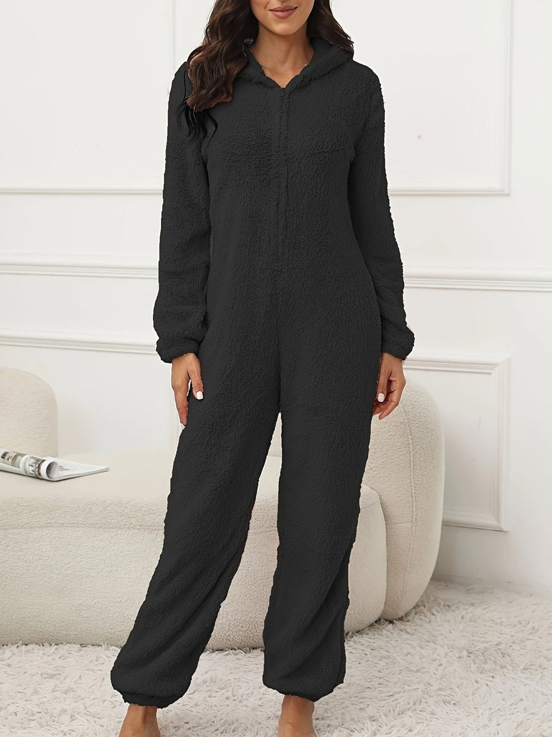 W&W Mode | Kapuzen-Lounge-Jumpsuit Für Stilvollen Winterkomfort Für Frauen