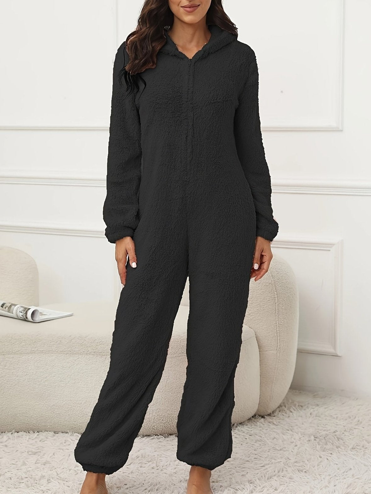 WW | Kapuzen-Lounge-Jumpsuit Für Stilvollen Winterkomfort Für Frauen