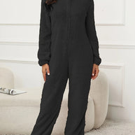 WW | Kapuzen-Lounge-Jumpsuit Für Stilvollen Winterkomfort Für Frauen