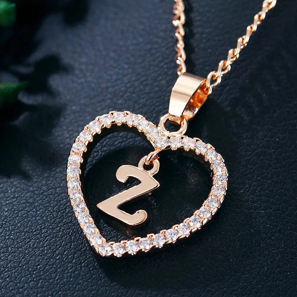 WW | Buchstaben Zirkon Liebe Kette Schmuck Anhänger