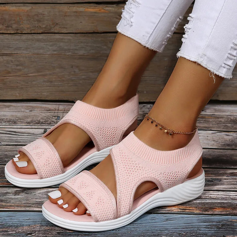 W&W Mode | Mesh Sandalen Mit Einem Breiten Fußbett Für Damen