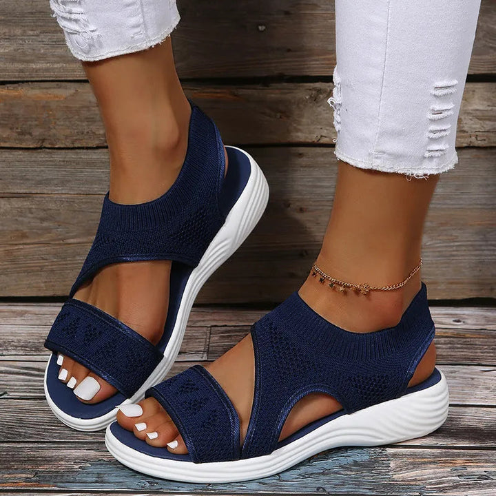 W&W Mode | Mesh Sandalen Mit Einem Breiten Fußbett Für Damen