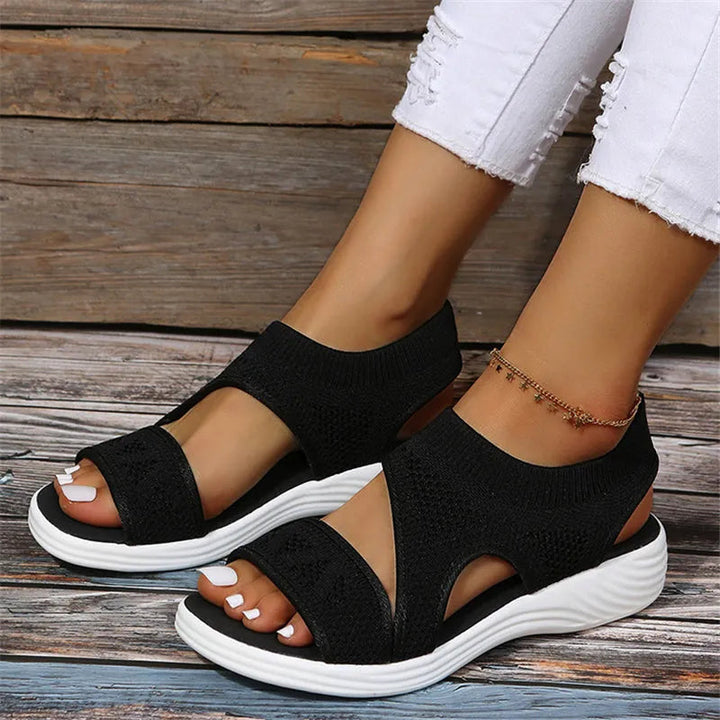 W&W Mode | Mesh Sandalen Mit Einem Breiten Fußbett Für Damen