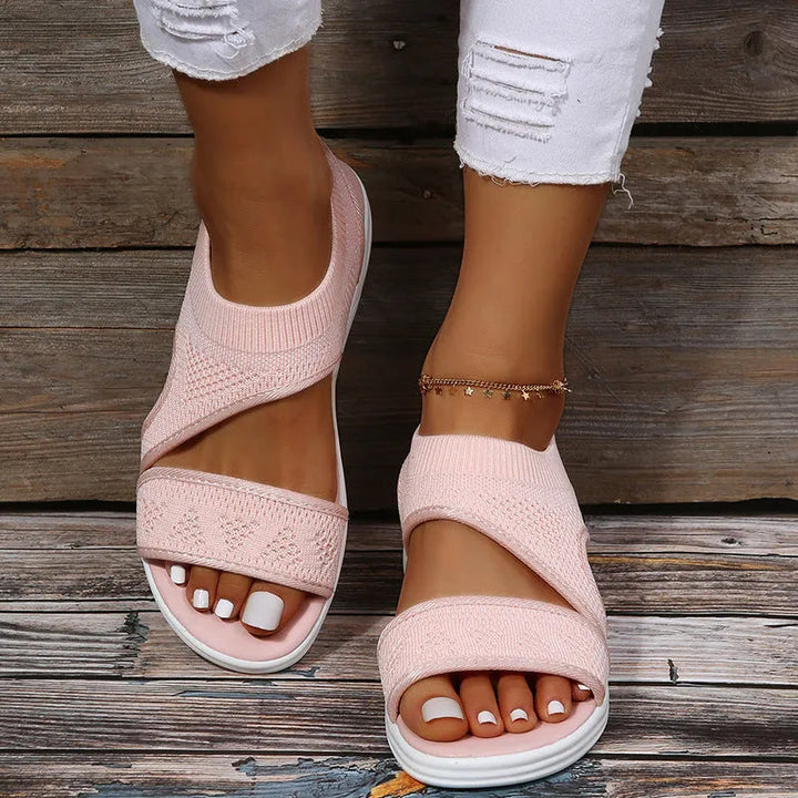 W&W Mode | Mesh Sandalen Mit Einem Breiten Fußbett Für Damen