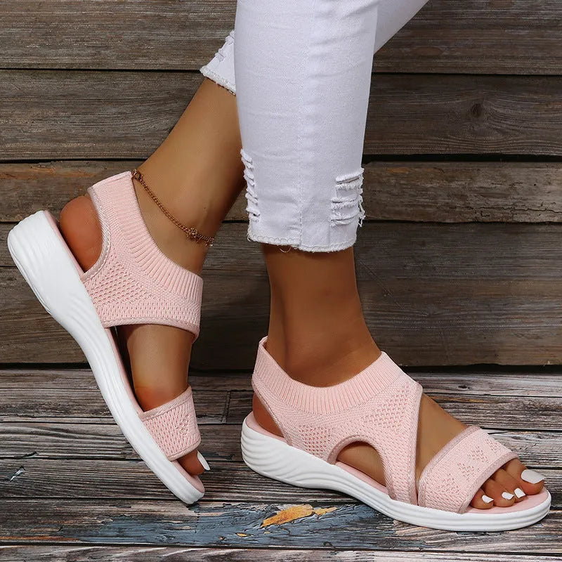 W&W Mode | Mesh Sandalen Mit Einem Breiten Fußbett Für Damen