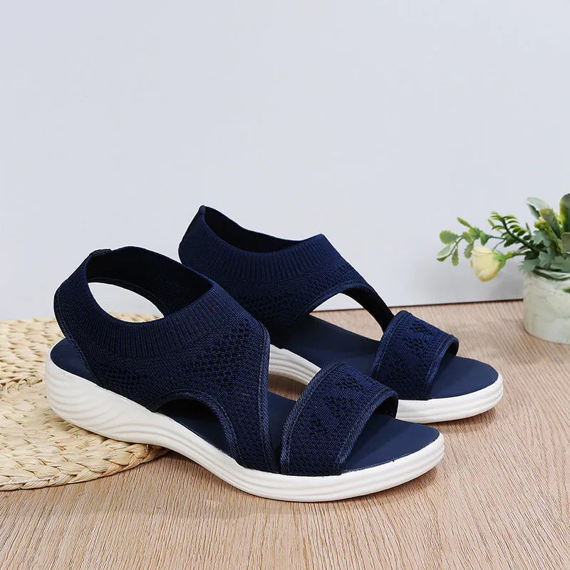 W&W Mode | Mesh Sandalen Mit Einem Breiten Fußbett Für Damen