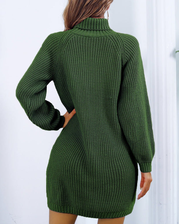 WW | Schicke Herbst Strickkleid mit Kragen und Knopfverschluss für Frauen