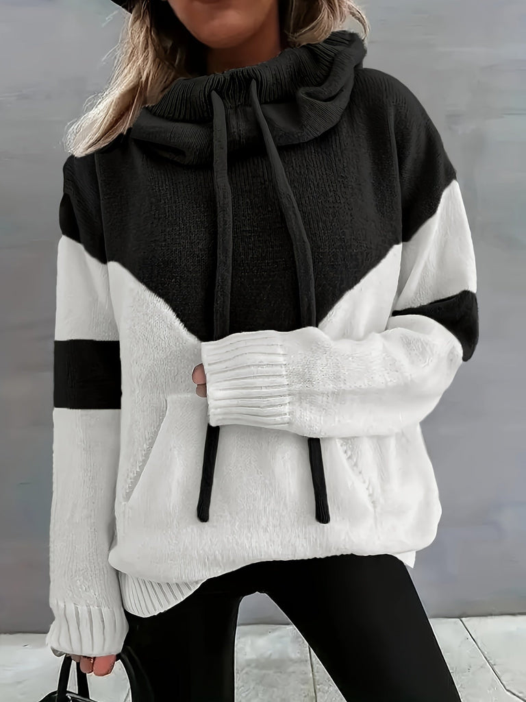 Wolff | Colorblock-Kapuzenpullover Mit Tasche Für Herbst Für Frauen