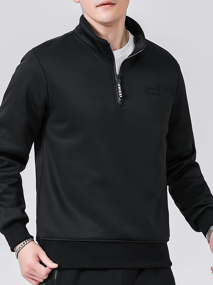 W&W Mode | Herren Pullover mit Stehkragen für Herbst Winter