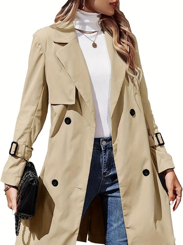 W&W Mode | Eleganter Klassischer Doppelreihiger Trenchcoat