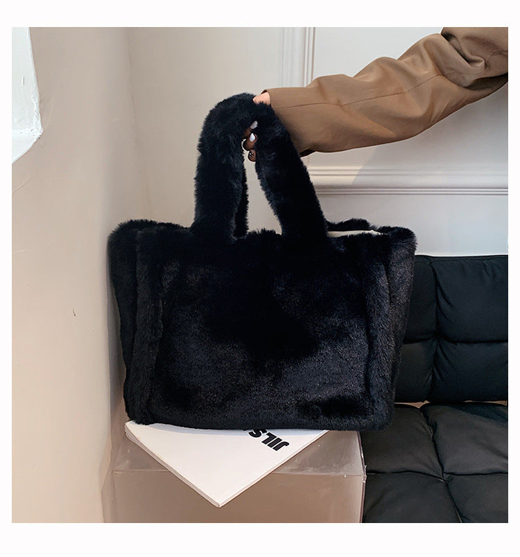 WW | Plüsch Handtasche Mit Kette Für Damen