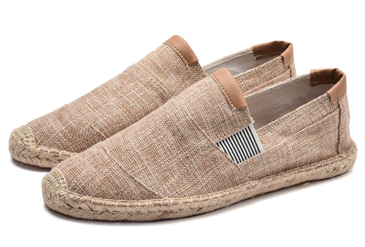 WW | Boss Stilvolle Handgemachte Leinwandstrohschuhe Sommer-Chic