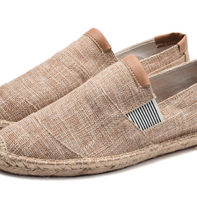 WW | Boss Stilvolle Handgemachte Leinwandstrohschuhe Sommer-Chic