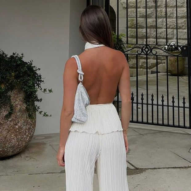 WW | Overall mit strukturierter Neckholder-Partie