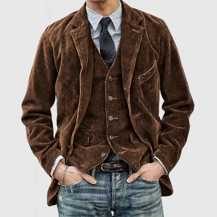 W&W Mode | Stilvolles Vintage-Set Aus Blazer Und Weste