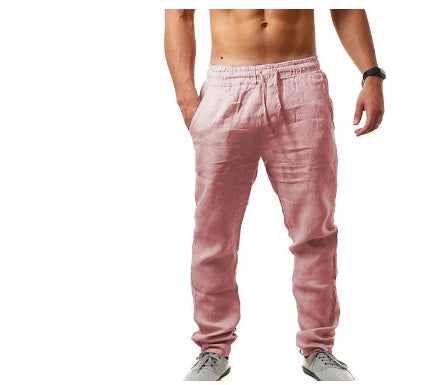 WW | Atmungsaktive Leinen Hosen Für Herren Im Lässigen Stil
