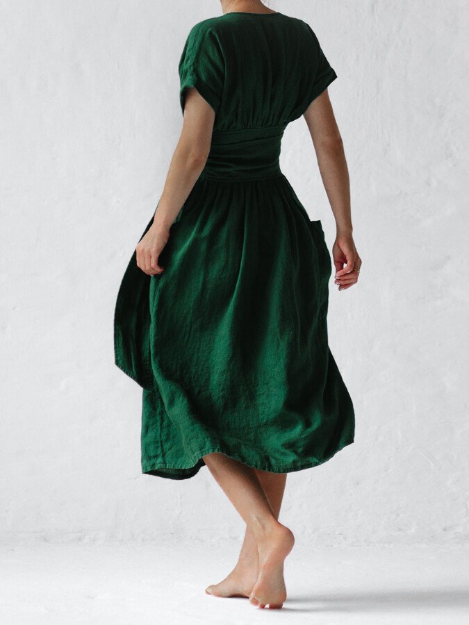 W&W Mode | Fließendes Leinenkleid