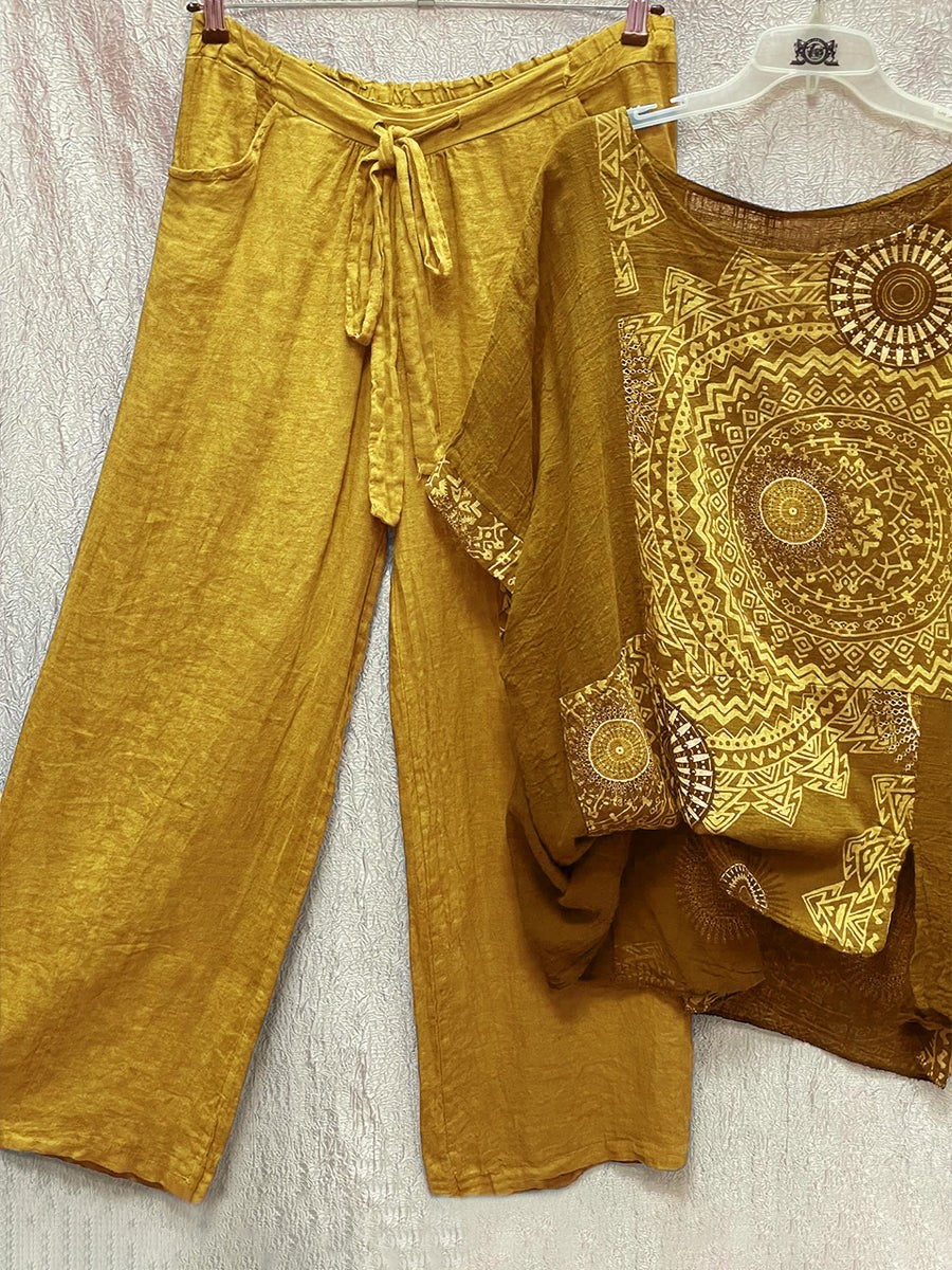 WW | Zweiteiliges Set mit Losem Bohemian-Druck