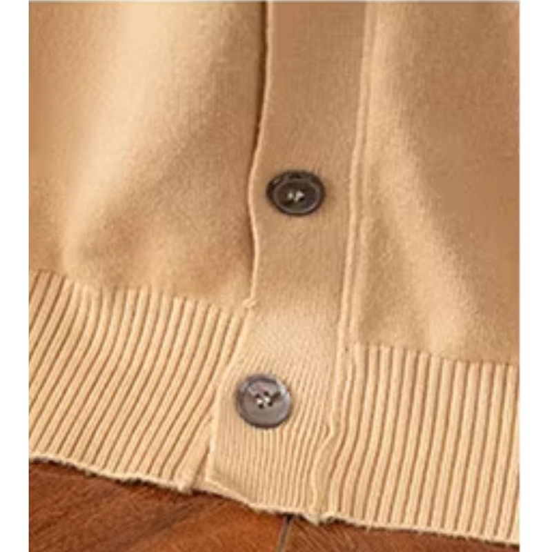WW | Herren Strickjacke Mit Knöpfen, Leichter Stoff, Klassischer V-ausschnitt