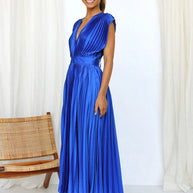 WW | Faltendes Plunge Midi Kleid