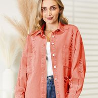 WW | Zerrissene Rohsaum-Denimjacke