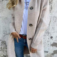 WW | Lässiger Herbst Strickcardigan mit Kapuze für Frauen