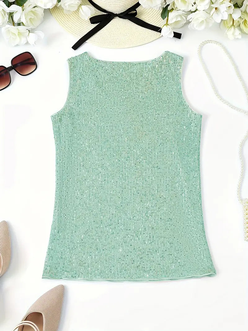 WW | Elegantes Ärmelloses Top mit Pailletten