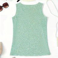 WW | Elegantes Ärmelloses Top mit Pailletten