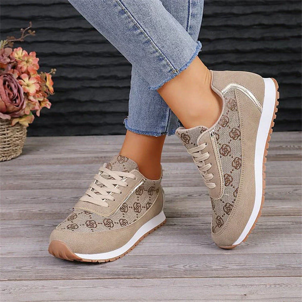 WW | Bequeme Flache Schuhe mit Blumenduschen