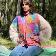 WW | Gestreifter Offener Pullover