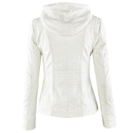 WW | Damen Lederjacke Mit Kapuze