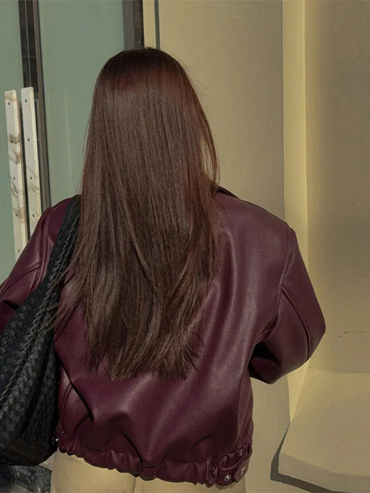 WW | Lederjacke mit Modernem Design für Frauen