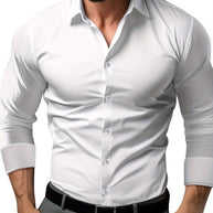 WW | Slim Fit Einfarbiges Baumwollhemd