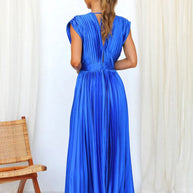 WW | Faltendes Plunge Midi Kleid