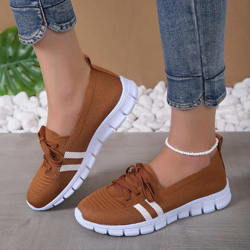 WW | Lustige Flache Schnürschuhe Für Damen