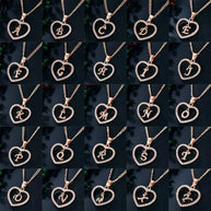 WW | Buchstaben Zirkon Liebe Kette Schmuck Anhänger