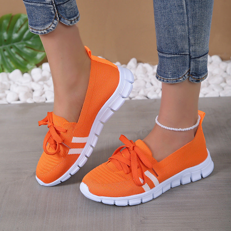 WW | Lustige Flache Schnürschuhe Für Damen
