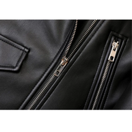WW | Damen-Biker-Lederjacke mit Reißverschlüssen und Gürtel