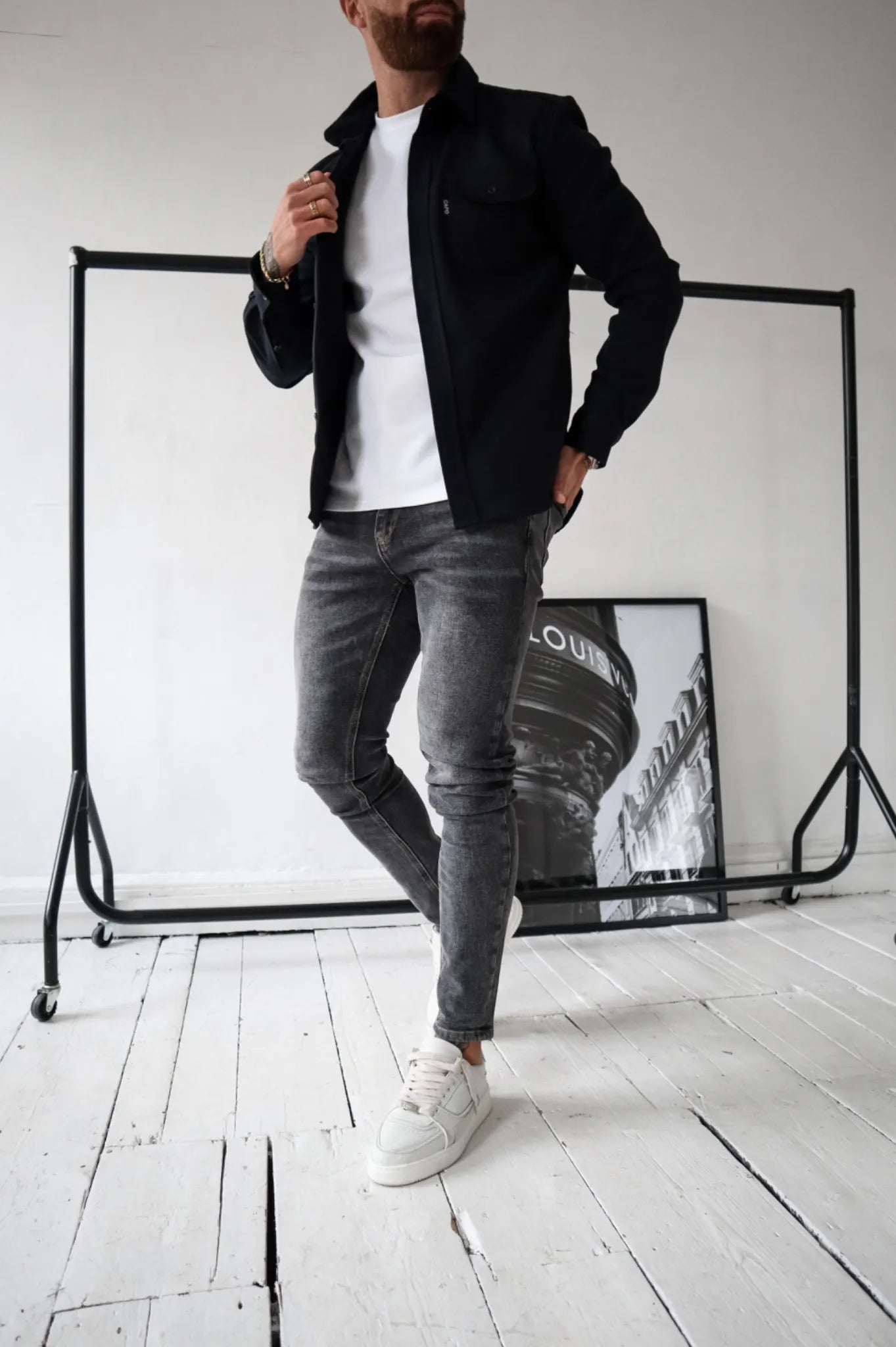 WW | Herrenjacke mit Kragen und Knopfleiste