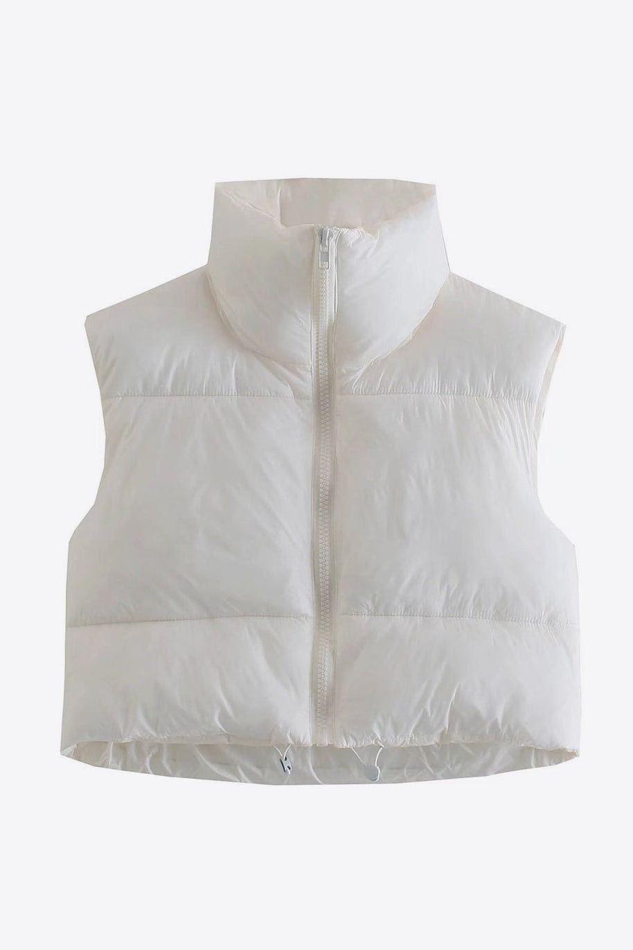 WW | Zip-Up Drawstring Puffer Weste