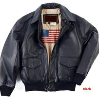 WW | Retro Übergroßer Us Air Force Fellimitationsledermantel