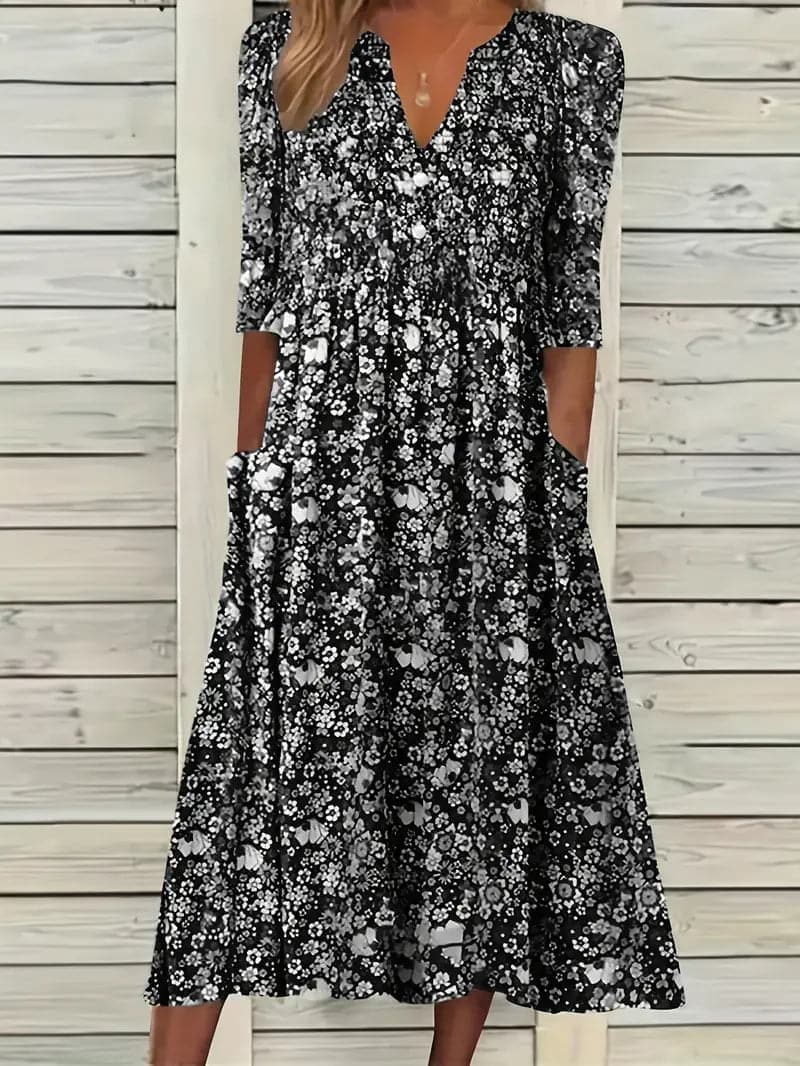 WW | Wunderschönes Maxi-Kleid mit Falten