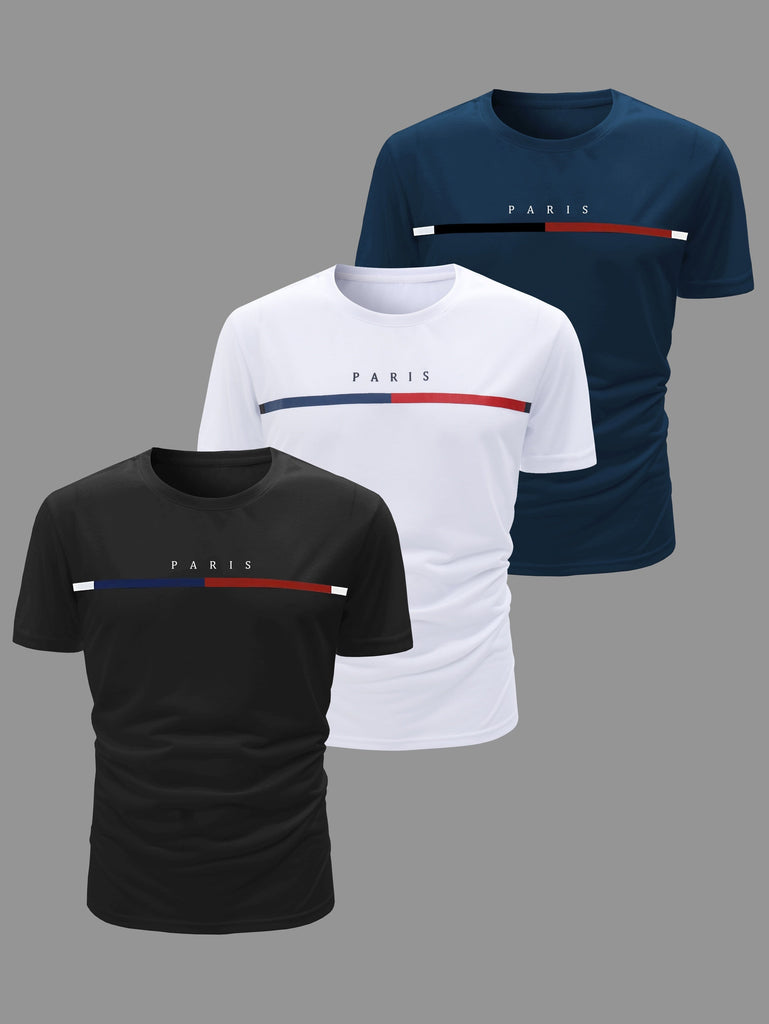 WW | 3 Pack Herren Lässig Kurzarm T-shirts