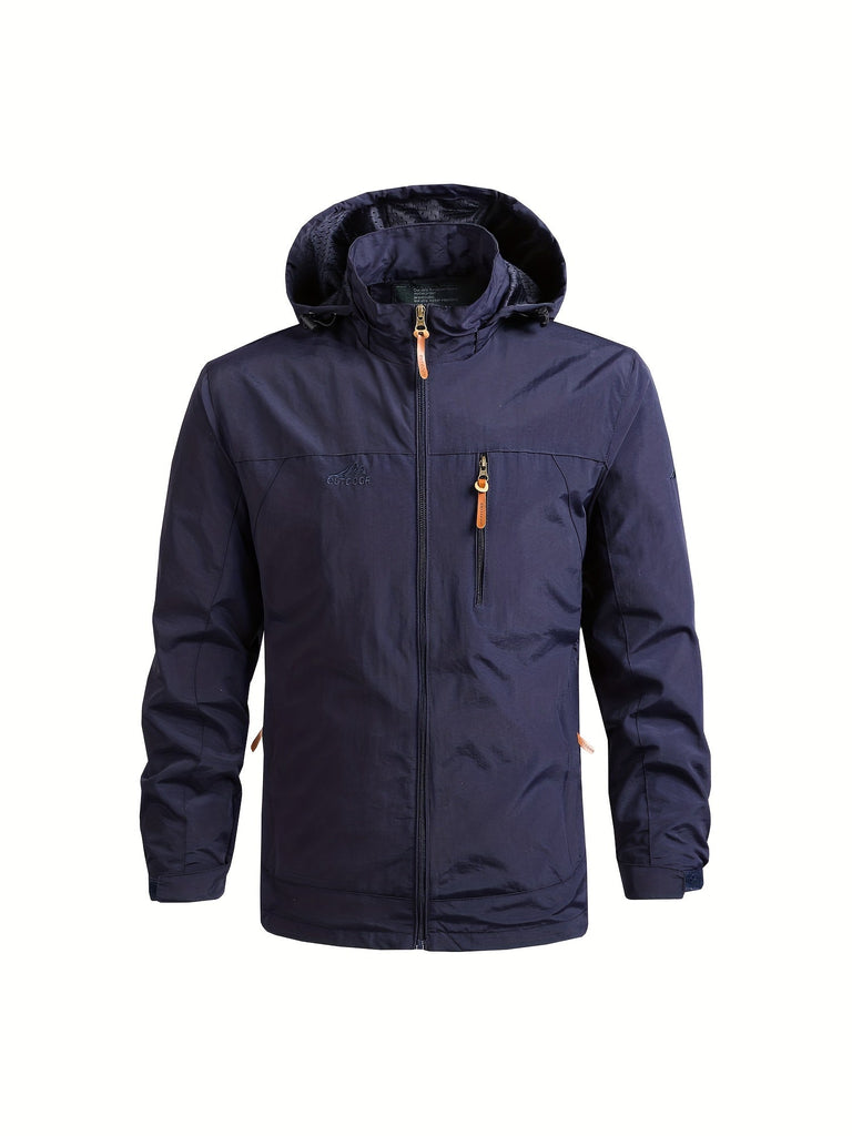 WW | Herren Windbreaker Mit Abnehmbarer Kapuze