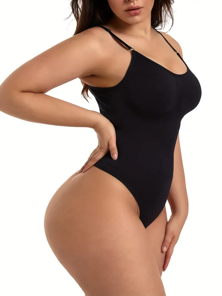 Damen-Body mit formendem Powermesh-Einsatz und verstellbaren Trägern