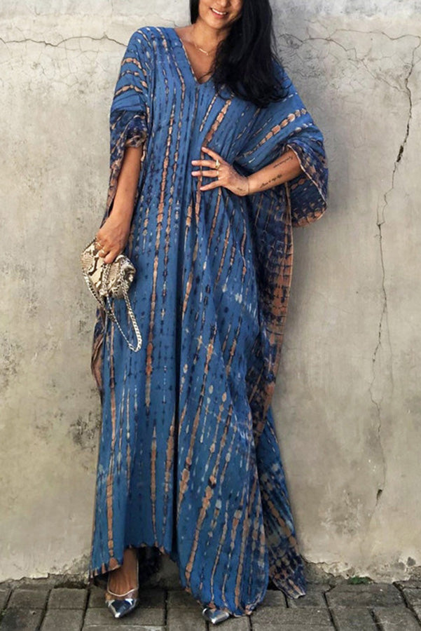 W&W Mode Freely – Lockeres Überwurfkleid im Batik-Boho-Stil