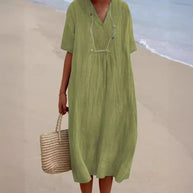 WW | Sommerkleid Aus Baumwolle Und Leinen