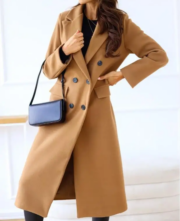 Wolff | Eleganter Langer Doppelreihiger Trenchcoat